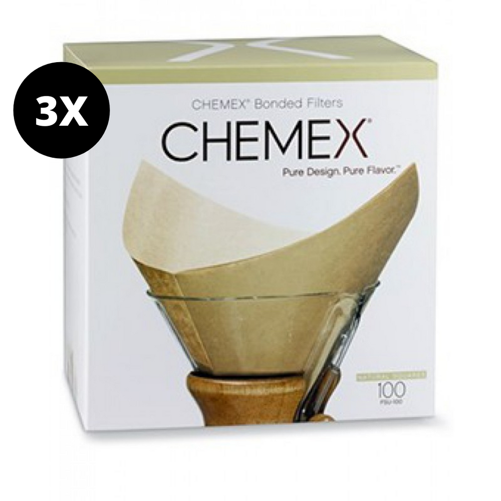 3 x Chemex Filterpapier für 6, 8 und 10 Tassen (Natur, Ungebleicht)