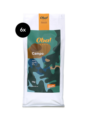 Oba! Cafe - Campo |Filter Coffee | Specialty Coffee | 100% Arabica Coffee Beans | Single Origin | Specialty Coffee | Fresh Roasted Coffee| 6 x 1Kg | 6Kgs