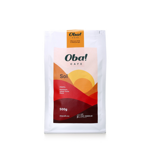 Oba! Cafe Sol coffee beans - specialty coffee - whole beans freshly roasted from Brazil - 100% Arabica - ideal for espresso, filter coffee, fully automatic machines - coffee beans