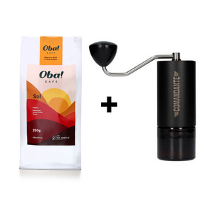 Geschenkset Comandante C40 MK4 Nitro  Blade Schwarz Kaffeemühle+ Oba! Sol 250gr- Spezialitätenkaffee- Kaffee ganze Bohnen frisch geröstet aus Brasilien